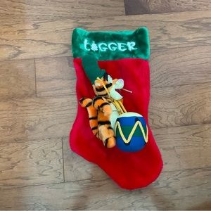 Winnie the Pooh Red, Green Tigger 3D Drum Christmas Stocking Holiday Festive